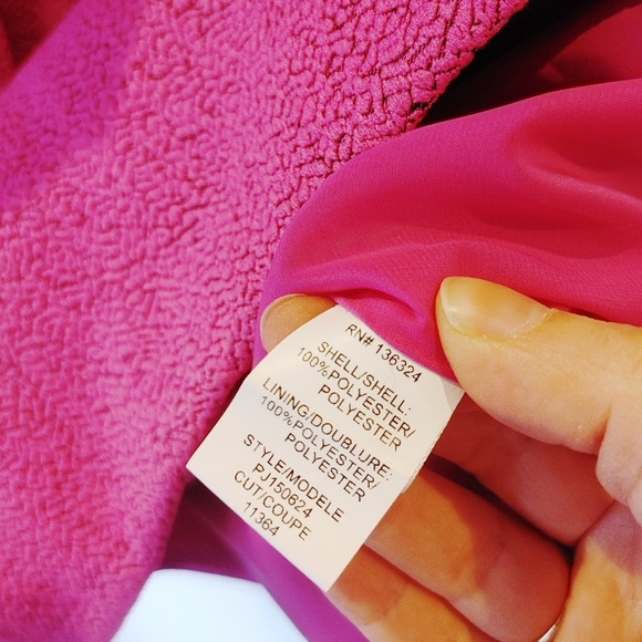 Halston Heritage Pink One Shoulder Dress Size 6 - Picture 7 of 7